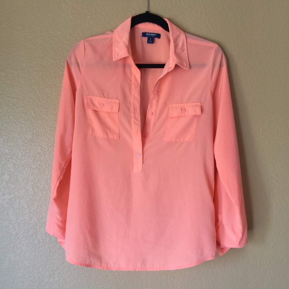 Old Navy Bright Orange/Coral Top - Small